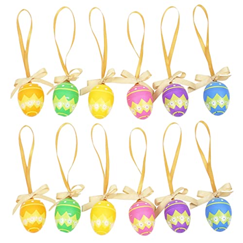 DIKACA 12 Stück Osterei-anhänger Für Party Hängend Dekoration Kaninchen Mädchen Drinnen Jungs Exquisites Osterei- Osterei Selber Machen Plastik Zufällige Farbe DIKACA 12 Stück Osterei-anhänger Für Party Hängend Dekoration Kaninchen Mädchen Drinnen Jungs Exquisites Osterei- Osterei Selber Machen Plastik Zufällige Farbe von DIKACA