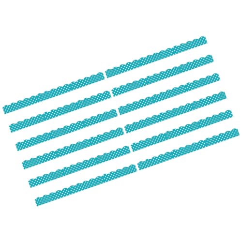 DIKACA 12 Stück PVC Magnetische Whiteboard bordüre Dekorative Rahmen für Pinnwand Schwarzweiß Muster Klassenzimmer Büro Dekoration und Party Zubehör von DIKACA