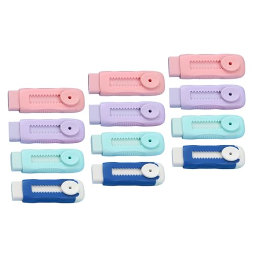 DIKACA 12 Stück Push The Eraser Weiche Süße Radiergummis Radiergummi Radiergummi Stifte Zum Zeichnen von DIKACA