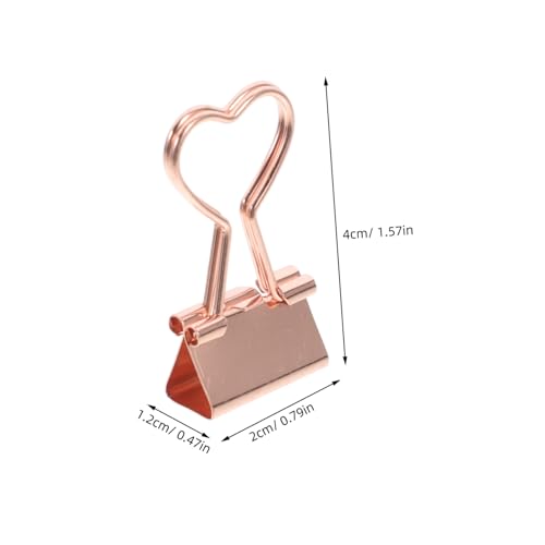 DIKACA 12 Stück Teiliges Kleine Metall Binder Clips Langlebige Büroklammern mit Starkem Halt Roségoldfarbenes Design für Dokumente Schüler Lehrer und Bürobedarf von DIKACA