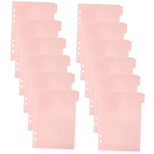DIKACA 12 Stück Teiliges Notebook Trennblätter Abnehmbare Pinke Index register für Ringordner Spiralblock und Notizbücher Farbige Praktische Trennwände für Effiziente Büro von DIKACA