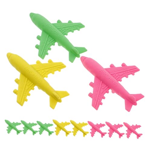 DIKACA 12 Stück Teiliges Radiergummi Flugzeugform Sichere und Effiziente Radiergummis Buntes Niedliches Schulzubehör Leicht Tragbar für Schüler und Kreative Zufällige DIKACA 12 Stück Teiliges Radiergummi Flugzeugform Sichere und Effiziente Radiergummis Buntes Niedliches Schulzubehör Leicht Tragbar für Schüler und Kreative Zufällige von DIKACA