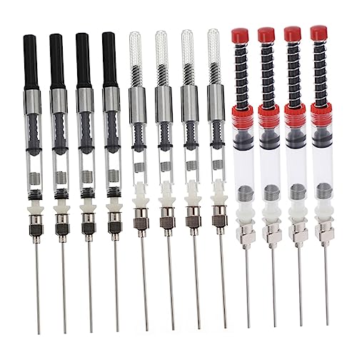 DIKACA 12 Stück Tintenabsorber Brunnen Füller Tinte für Stifte Schreiben Matrose Tintenfeder Aufsatz Tintenfeder-Adapter Feder Tintenkonverter Federkonverter für Füllfederhalter Plastik von DIKACA