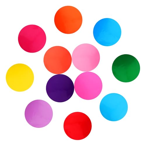 DIKACA 12 Stück Zeichenbrett für klassenzimmer aufkleber Regenbogen-Nano-Aufkleber Trocken abwischbarer Tafelaufkleber für die Wand Trockener Lösche organisieren Etiketten PVC von DIKACA