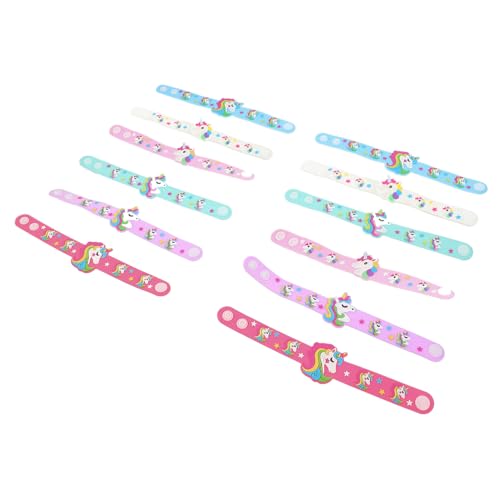 DIKACA 12 Stück einhorn armband für Einhorn-Armbänder Handgelenk Ketten party deko einhorn Einhorn-Stern-Armband armband kette weiches Gummi von DIKACA