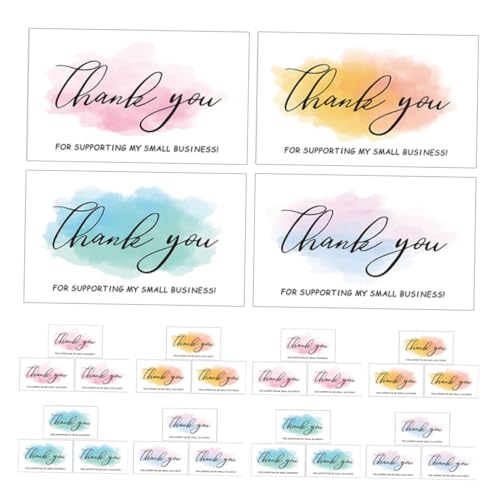 DIKACA 120 Stück Dankeskarten Dankeskarte mit Elegantem Design Vielseitig Einsetzbar für Unternehmen und Persönliche Anlässe Robustes für Kleine Geschäfte und Online Shops DIKACA 120 Stück Dankeskarten Dankeskarte mit Elegantem Design Vielseitig Einsetzbar für Unternehmen und Persönliche Anlässe Robustes für Kleine Geschäfte und Online Shops von DIKACA