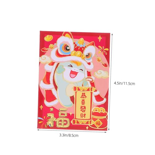 DIKACA 120 Stück Rote Umschläge Chinesisches Neujahr Pferde Rote Briefumschläge für Frühlingsfest Hochzeit Traditionelle Glücksgeldumschläge aus Stabilem Papier DIKACA 120 Stück Rote Umschläge Chinesisches Neujahr Pferde Rote Briefumschläge für Frühlingsfest Hochzeit Traditionelle Glücksgeldumschläge aus Stabilem Papier von DIKACA