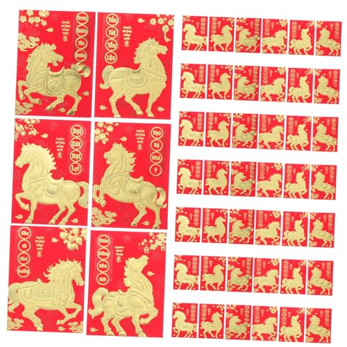 DIKACA 120 Stück Vietnamesische rote Umschläge für das Jahr des Pferdes Rote Tasche Vietnamesische Neujahrsumschläge roter Hongbao Xi Hongbao paket des neuen jahres bao li xi Papier DIKACA 120 Stück Vietnamesische rote Umschläge für das Jahr des Pferdes Rote Tasche Vietnamesische Neujahrsumschläge roter Hongbao Xi Hongbao paket des neuen jahres bao li xi Papier von DIKACA