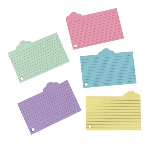 DIKACA 125 Blatt Vokabelheft Aus Notizpapier Studenten Farbe Rosa Lernen Materialien Flashcard Bunt Karteikarte Farbig Registerkarten Revision Index Lehrreich Mit Klebrig Ungefüttert Memo von DIKACA