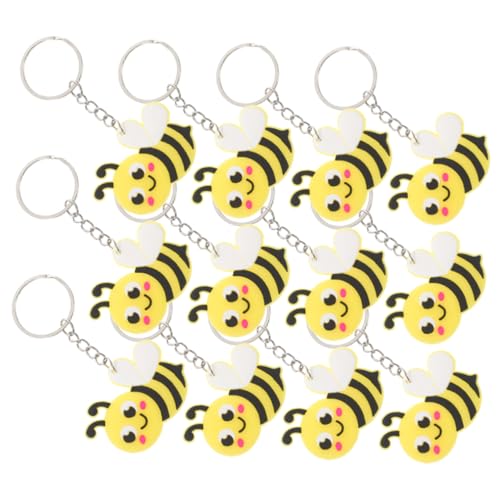 DIKACA 12Stücke Cartoon Bienen Schlüsselanhänger Süße Bienen Schlüsselanhänger Für Dekoration Schlüsselring Hängende Verzierung Für Auto Und Taschen von DIKACA