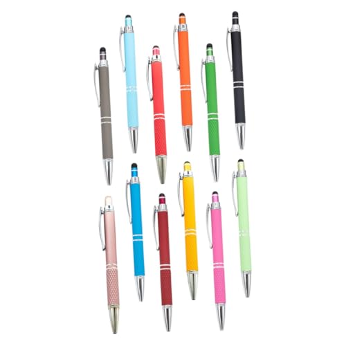 DIKACA 12Stücke Metall Kugelschreiber mit Stylus Spitze Ergonomisches Design für Komfortables Schreiben und Navigation Touchscreens für Büro Schule und Unterschriften DIKACA 12Stücke Metall Kugelschreiber mit Stylus Spitze Ergonomisches Design für Komfortables Schreiben und Navigation Touchscreens für Büro Schule und Unterschriften von DIKACA