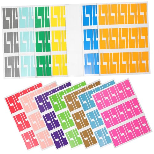 DIKACA 14 Blätter Drahtetiketten Kabeletiketten Organizer Aufkleber Etiketten Bunte Kabeletiketten Kabeletiketten Etikettenaufkleber Etiketten Wasserdichte Aufkleber Zubehör von DIKACA