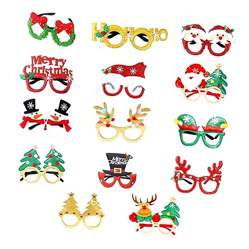 DIKACA 14 Stück Festivalbrillenrahmen Für Dekorationen Junggesellin Weihnachtsbrille Cosplay-party-brille Cartoonbrille Weihnachtliche Dekorative Gläser Partybrillen Dekoration Stoff DIKACA 14 Stück Festivalbrillenrahmen Für Dekorationen Junggesellin Weihnachtsbrille Cosplay-party-brille Cartoonbrille Weihnachtliche Dekorative Gläser Partybrillen Dekoration Stoff von DIKACA