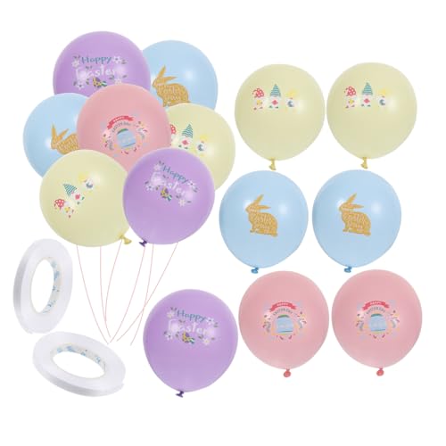 DIKACA 14 Stück Partyballons Mehrfarbig Erste Blau Dekorationen Urlaub Ballongas Luftballons Osterdeko Party Feier Ballon Ballons Zum Thema Ostern Osterparty-ballon Osterballons Emulsion von DIKACA