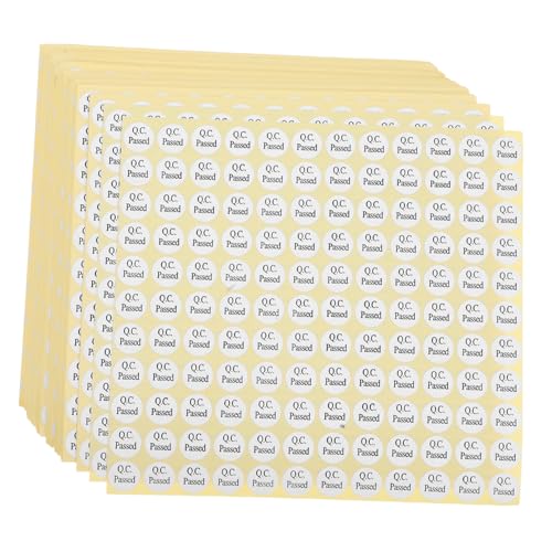 DIKACA 150 Blatt Pass das Inspektionsetikett Kleine runde Etiketten QC-Etiketten Klebeetiketten qc-Aufkleber selbstklebende Etikett-Aufkleber aus beschichtetem Papier Weiß DIKACA 150 Blatt Pass das Inspektionsetikett Kleine runde Etiketten QC-Etiketten Klebeetiketten qc-Aufkleber selbstklebende Etikett-Aufkleber aus beschichtetem Papier Weiß von DIKACA