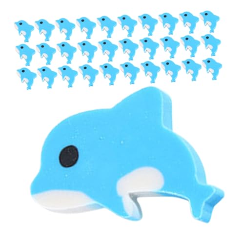DIKACA 150 Stück Teiliges Tier-radiergummis für Niedliche Kleine Delfin-radierer in Himmelblau Kindgerechte Handliche Radiergummis als Schulzubehör Partygeschenke und Klassenzimmerpreise von DIKACA