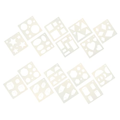 DIKACA 16 Stück Grafische Malvorlage Schablonen Zum Zeichnen Schablonen Formen Geometrische Schablonen Zum Malerei Journal -schablone Geometrische Malschablone Schablonen Für Das Haustier von DIKACA