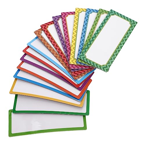 DIKACA 16 Stück magnetisches Etikett klein Namensschilds Schule löschbar kühlschrank magnete kühlschrankmagnet aufkleber magnetische Namensschilder Magnetetiketten für Whiteboards PVC von DIKACA