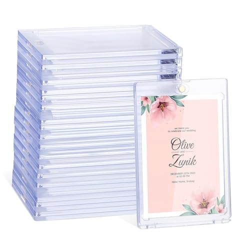 DIKACA 18 Stück Magnetische Kartenhalter für Sammelkarten Material mit Sicherem Magnetverschluss Schutz für Trading Cards Sportkarten und Spielkarten Einfache Handhabung von DIKACA
