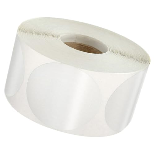 DIKACA 1Rolle Runde Aufkleber Selbstklebende Transparente Kreisaufkleber Ø für Etikettierung DIY Projekte und Verpackungen Leicht Ablösbar und Vielseitig von DIKACA