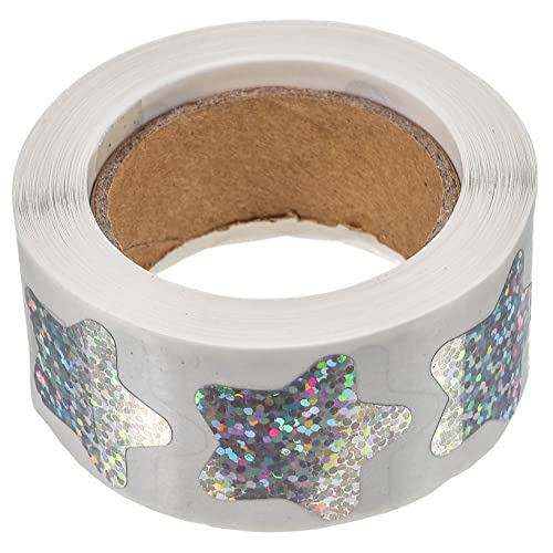 DIKACA 1Rolle Sternaufkleber Selbstklebende Glitzernde Sternaufkleber für Dekoration Geschenketiketten und Bastelarbeiten für Scrapbooking von DIKACA