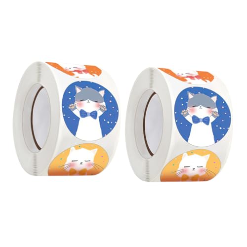 DIKACA 2 Rollen Aufkleber Katze Pfote Verpackungsetikett Cartoon-etiketten Versiegelungsabziehbilder DIKACA 2 Rollen Aufkleber Katze Pfote Verpackungsetikett Cartoon-etiketten Versiegelungsabziehbilder von DIKACA