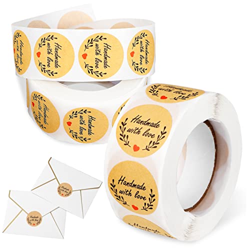 DIKACA 2 Rollen Aufkleber aus Kraftpapier aufkleber handmade personalisierte sticker Klebeetiketten geschenkschildchen Aufkleber Beschriftungen mit Backaufkleber handgemachte Aufkleber DIKACA 2 Rollen Aufkleber aus Kraftpapier aufkleber handmade personalisierte sticker Klebeetiketten geschenkschildchen Aufkleber Beschriftungen mit Backaufkleber handgemachte Aufkleber von DIKACA