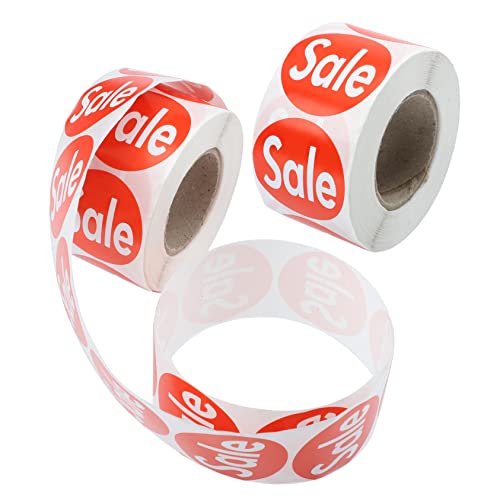 DIKACA 2 Rollen Verkaufsetikett stickers aufkleber the ad Supermarktaufkleber Klebepapieraufkleber ads Klebeetiketten verkaufen Klebeetiketten für Ladenverkauf selbstklebendes Papier rot von DIKACA