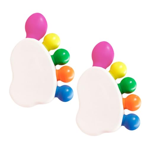 DIKACA 2 Sätze Fußzehen Förmige Leuchtstifte Bunte Textmarker mit Schräger Spitze Kreative Marker für Schüler Design zum Hervorheben und Schreiben von DIKACA