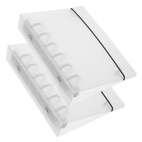 DIKACA 2 Stück Binder Notebook Hülle Transparent Halbtransparent PP Material Nachfüllbar Reusable Organizer für Büro Schule Schreibwaren von DIKACA
