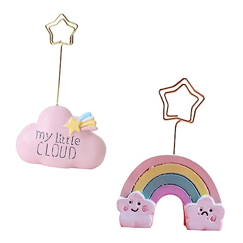 DIKACA 2 Stück Foto-clip-clip-clip Desktop -stand Notiz Inhaber Der Tabellennummer Fotohalter Clips Retro-fotoclip Memo-clip-ständer Desktop -clip Hochzeitsbedarf Harz von DIKACA