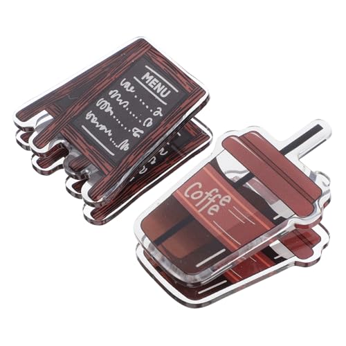 DIKACA 2 Stück Kreative Memo Clips aus Niedliche Foto und Notizhalter im Kaffeestil für Scrapbooking Tischdekoration und Kartenhalter für Besondere Anlässe von DIKACA