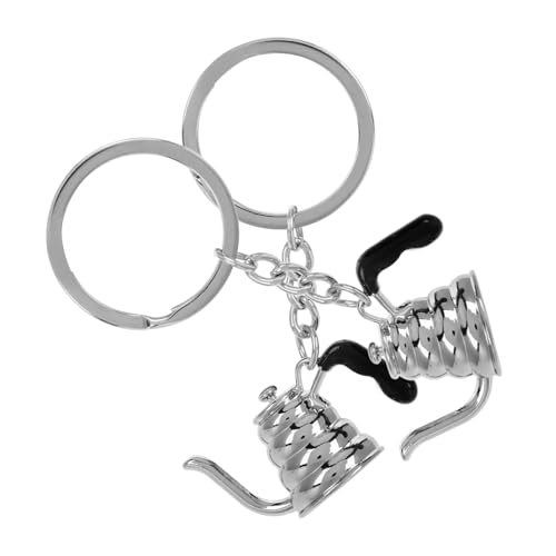DIKACA 2 Stück Miniatur-kaffeekessel-schlüsselanhänger, Mini-kaffeemühle, Schlüsselanhänger, Autoschlüsselhalter, Tasche, Geldbörse, Hängedekoration Für Kaffeeliebhaber, von DIKACA