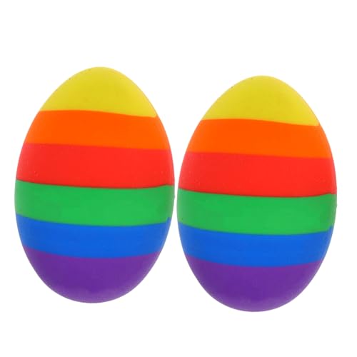 DIKACA 2 Stück Ostern Radiergummis Mini Eier Radierer Niedliche Radiergummis für Ostern Partys und Klassenbelohnungen Ostergeschenke und Mitgebsel von DIKACA