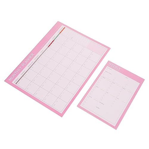 DIKACA 2 Stück Planungsbuch Notizbuch täglich wöchentlich Notizblock Monatsplaner klein studienplaner schülerplaner tagesplan schülerkalender Wochenplaner Desktop-Planungspad Papier Rosa DIKACA 2 Stück Planungsbuch Notizbuch täglich wöchentlich Notizblock Monatsplaner klein studienplaner schülerplaner tagesplan schülerkalender Wochenplaner Desktop-Planungspad Papier Rosa von DIKACA