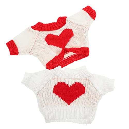 DIKACA 2 Stück Puppen ersetzen Kleidung Stofftier-Shirt Kleidung für Plüschtiere zarte Bärenkleidung kompakte Bärenkleidung Stofftierkleidung dekoratives Bärenkostüm Stoff für Plüsch von DIKACA