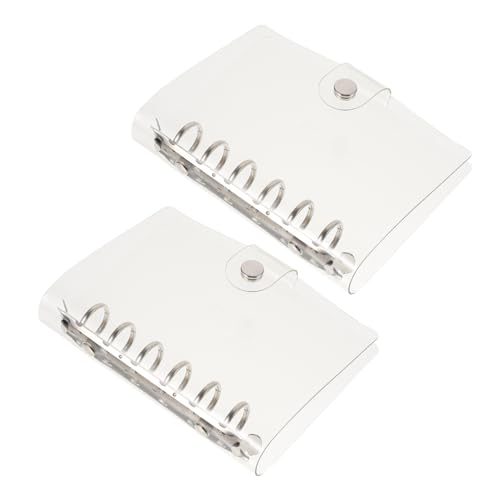 DIKACA 2 Stück Teiliges Transparentes PVC Notizbuch Hüllen Flexibler Ringbuch Schutz Leicht Austauschbar Vielseitiger Organizer für Schule Büro und Tagebuch von DIKACA