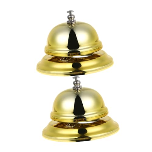 DIKACA 2 Stück Tischglocke Goldene Handglocke für Restaurant Hotel und Empfang Langlebig und Benutzerfreundlich für Spiel und Service eine Unterhaltsame DIKACA 2 Stück Tischglocke Goldene Handglocke für Restaurant Hotel und Empfang Langlebig und Benutzerfreundlich für Spiel und Service eine Unterhaltsame von DIKACA