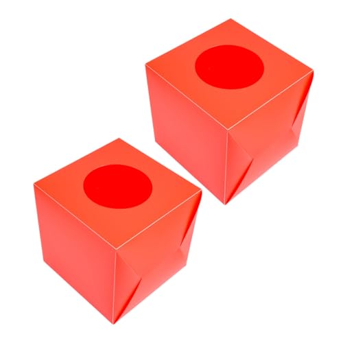 DIKACA 2 Stück -box Kästen Für Tombola-tickets Spendenboxen Tombola-losboxen Mit Schlitz Wahlurnen Tombola-losbehälter Tombolaboxen Mit Schlitz Vorschlagsboxen Rot Plastik von DIKACA