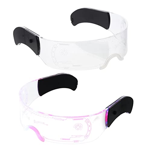 DIKACA 2 Stück leuchtende Gläser Partybrille zum Leuchten bringen geführte Visierbrille Rave-Brille 2023 Partybrille halloween brillen leuchtbrillen Brille beleuchten Kühle Brille Acryl DIKACA 2 Stück leuchtende Gläser Partybrille zum Leuchten bringen geführte Visierbrille Rave-Brille 2023 Partybrille halloween brillen leuchtbrillen Brille beleuchten Kühle Brille Acryl von DIKACA