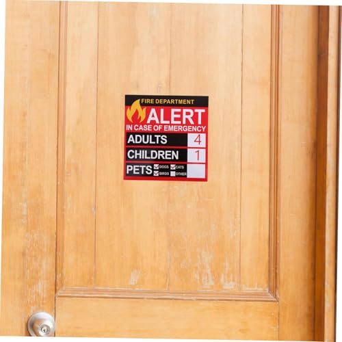 DIKACA 20 Blatt Notfall Rettungsaufkleber Sicherheitswarnung für Türen und Fenster Einsatz für Feuerwehr und für Personen und Alarm Leicht Anzubringen Wichtige Rettungsinformation von DIKACA