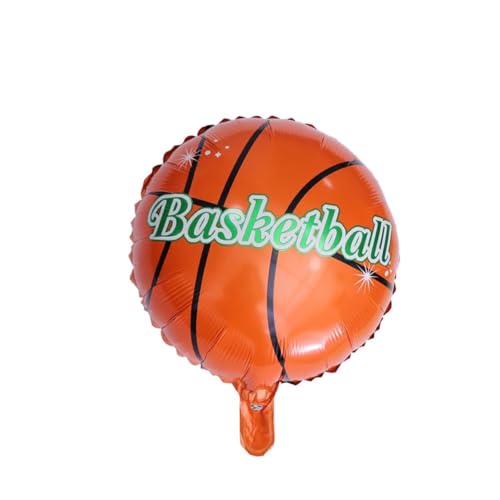 DIKACA 20 Stück 18 Basketball-ballons Aluminium Banner Mit Geburtstagsballons Luftballons Für Geburtstagsfeier Dekorationen Sportballons Partyballons von DIKACA