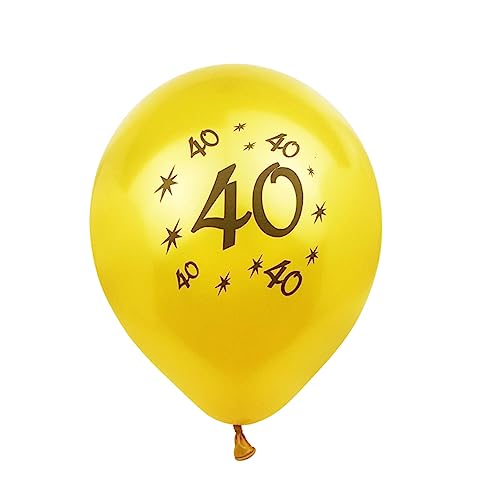 DIKACA 20 Stück 40 Anzahl Latexballons Geburtstagsballon Luftballons Zum 40. Geburtstag Geburtstagsdekoration Geburtstag Gummiballons Nummer 40 Ballons Emulsion Alles Zum Geburtstag von DIKACA