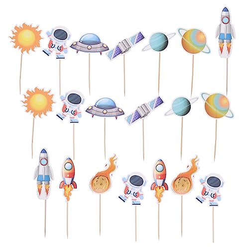 DIKACA 20 Stück Astronautenkucheneinsatz Kuchendekoration Kuchentopper Dessert Backen Lieferungen Kuchen Picks Geburtstagsfeier Versorgung Weltraumthema-kuchendekor Party Papier DIKACA 20 Stück Astronautenkucheneinsatz Kuchendekoration Kuchentopper Dessert Backen Lieferungen Kuchen Picks Geburtstagsfeier Versorgung Weltraumthema-kuchendekor Party Papier von DIKACA