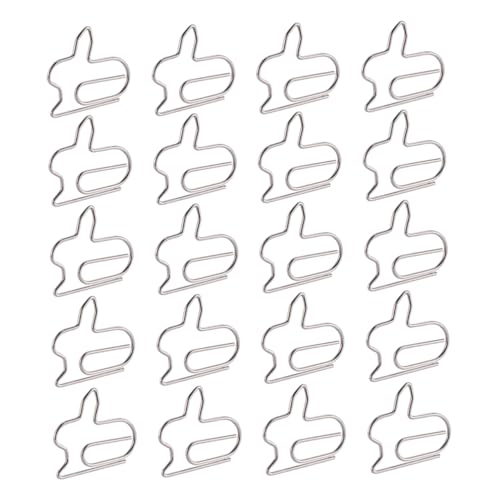 DIKACA 20 Stück Büroklammer Jumbo Clips Büro Klein Geformt Papier Bindestift Lesezeichen-clips Metall Silver DIKACA 20 Stück Büroklammer Jumbo Clips Büro Klein Geformt Papier Bindestift Lesezeichen-clips Metall Silver von DIKACA