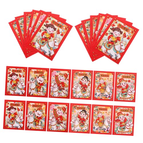 DIKACA 20 Stück Chinesische Rote Umschläge Jahr Des Pferdes Cartoon Pferd Motiv Stabile Papier-li Xi Umschläge für Frühlingsfest Hochzeit Geburtstag Festlichkeiten DIKACA 20 Stück Chinesische Rote Umschläge Jahr Des Pferdes Cartoon Pferd Motiv Stabile Papier-li Xi Umschläge für Frühlingsfest Hochzeit Geburtstag Festlichkeiten von DIKACA