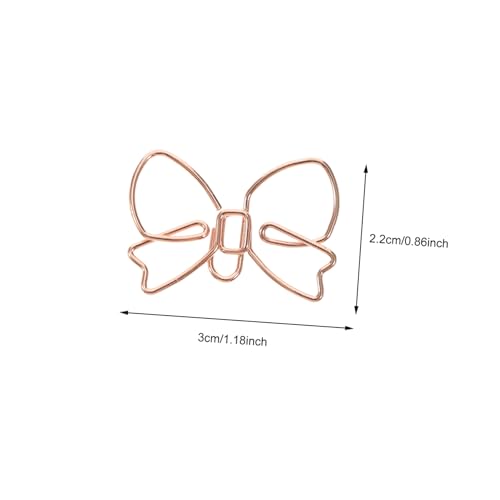 DIKACA 20 Stück Delikate Büroklammern Metall Schleifen Büroklammern in Roségold und Gold Praktische Papierklammern für Dokumente Fotos und Notizen Langlebig und Vielseitig für Büro und von DIKACA