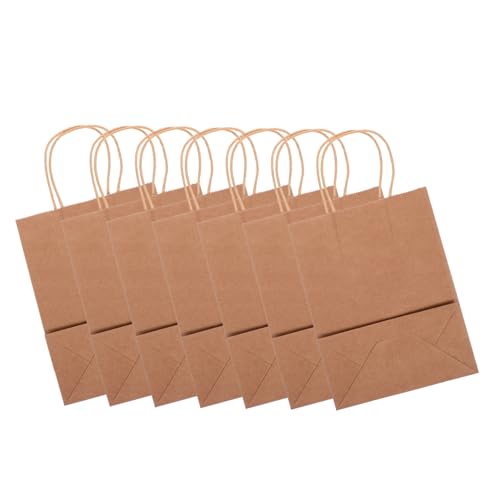 DIKACA 20 Stück Kraftpapier Tragetaschen mit Henkel Braune Papiertüten für Lebensmittel Brotverpackung Geschenk To go tüten Robust und Vielseitig für Picknick Takeaway und Camping DIKACA 20 Stück Kraftpapier Tragetaschen mit Henkel Braune Papiertüten für Lebensmittel Brotverpackung Geschenk To go tüten Robust und Vielseitig für Picknick Takeaway und Camping von DIKACA