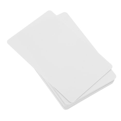 DIKACA 20 Stück Leere PVC Karten für Drucker Doppelseitige Weiße Blankokarten für Erstellung von Visitenkarten Kompatibel mit Verschiedenen Druckermodellen für Kreative DIY Projekte von DIKACA