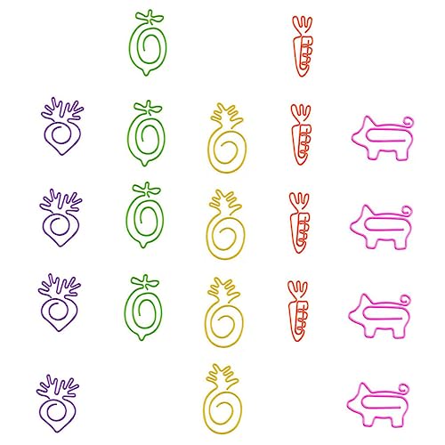 DIKACA 20 Stück Lesezeichen Büroklammer Dekorative Papierklamme Karottenclip Tragbare Schweine-büroklammer Dateispeicherzubehör Entzückende Schweine-büroklammer Büroklammer Eisen von DIKACA